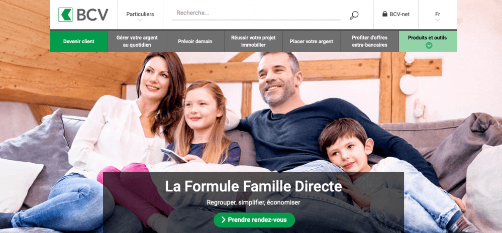 Site internet BCV Famille